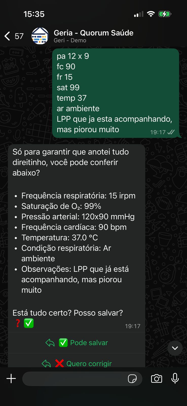 WhatsApp estruturado